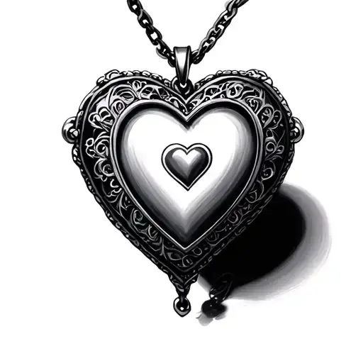 Open Heart Shaped Locket