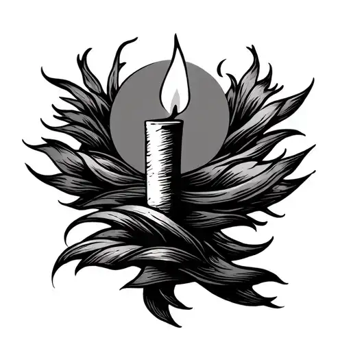 A Candle Burning Steadily In The Wind