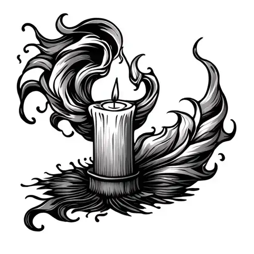 A Candle Burning Steadily In The Wind