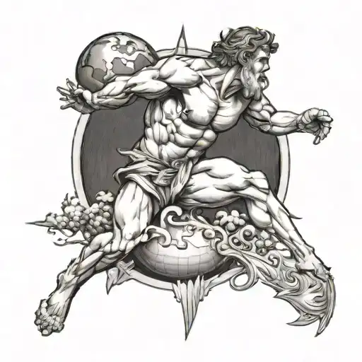 Atlas Holding Up The World Heaven Above The World