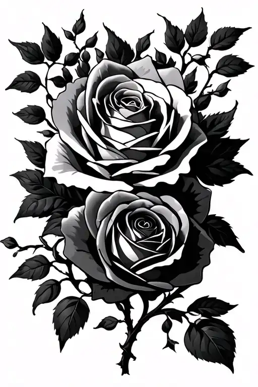 Roses With Vines Wrapped