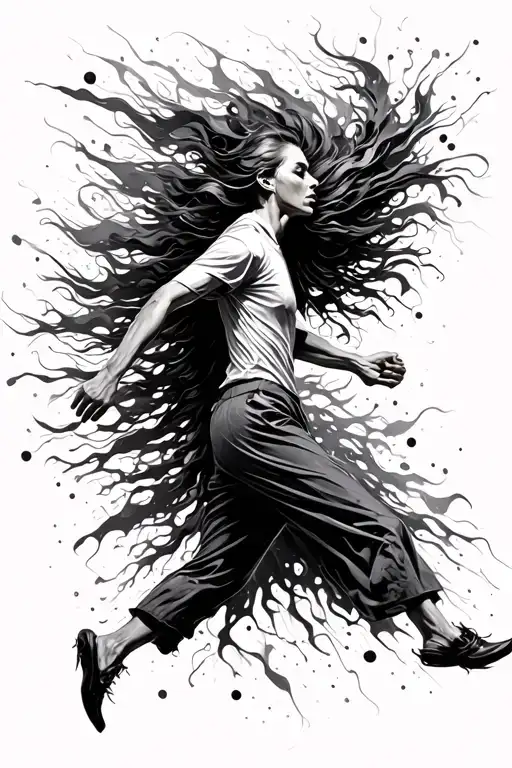 A Person Who Runs From The Abstract Way