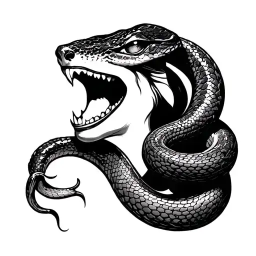 Crazy Snake Lady Laughing