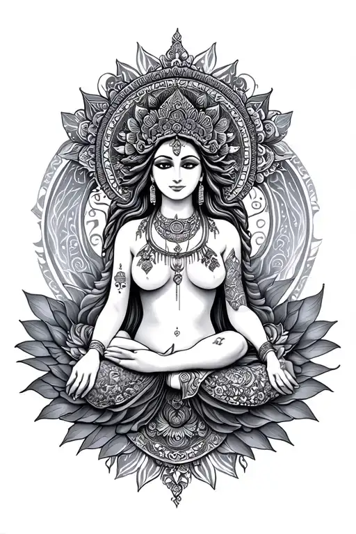 Goddess Mandala Design Incorporating