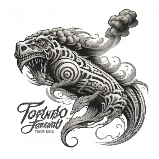 Tornado Forming With A Quote Saying You Don't Face Your Fears You Ride Em