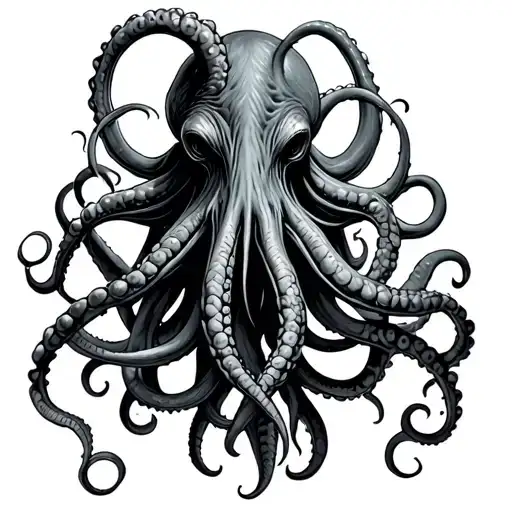 Cthulhu With Tentacles Wrapping