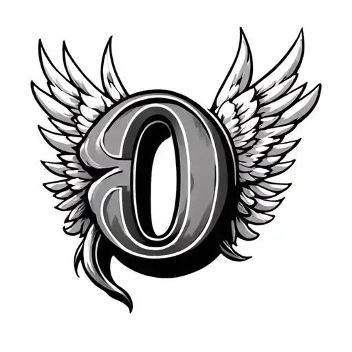 The Letter O With Wings On The Side