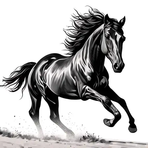 Horse Running With Heartbeat