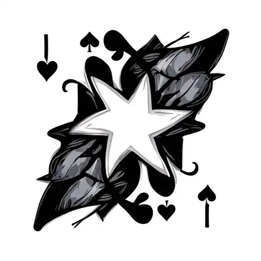Stars And Hearts Playing Card