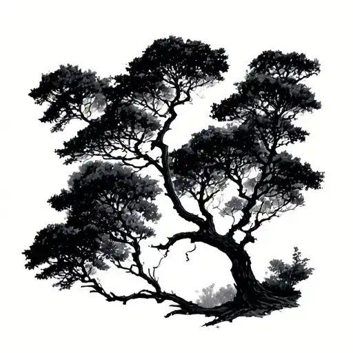 Tree Branches Stretching Towards