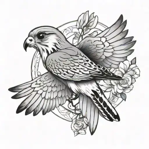 British Kestrel Hovering Trad