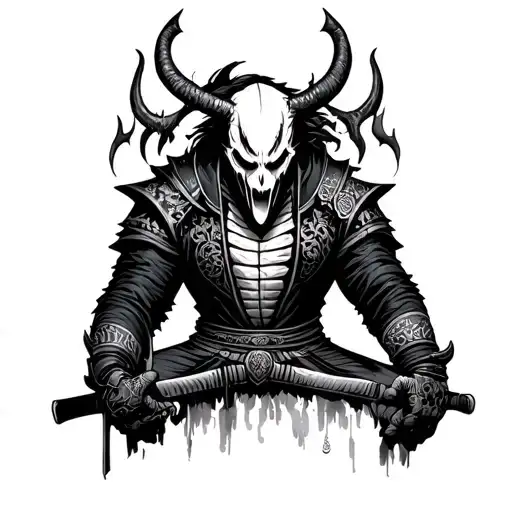 Ghost Samurai Being A Devil Wears A Suit