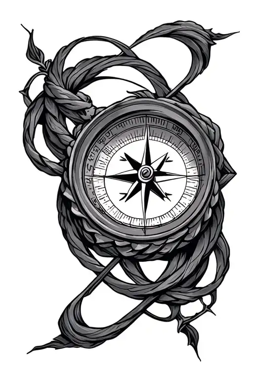 Navigation Compass Intertwined