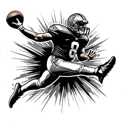 Football Player Kicking