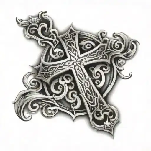 Cross With Names Of Carel And Catherine