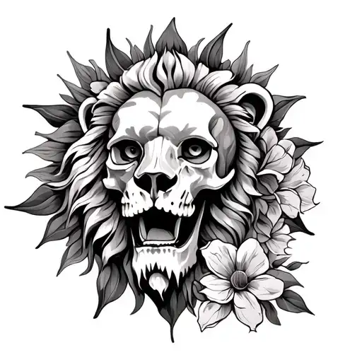 The Skull Of The Lion's Flower And The Sun