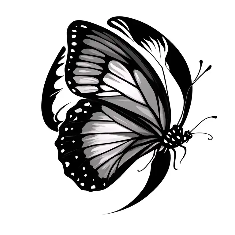 Masculine Butterfly With Cimetrical Art