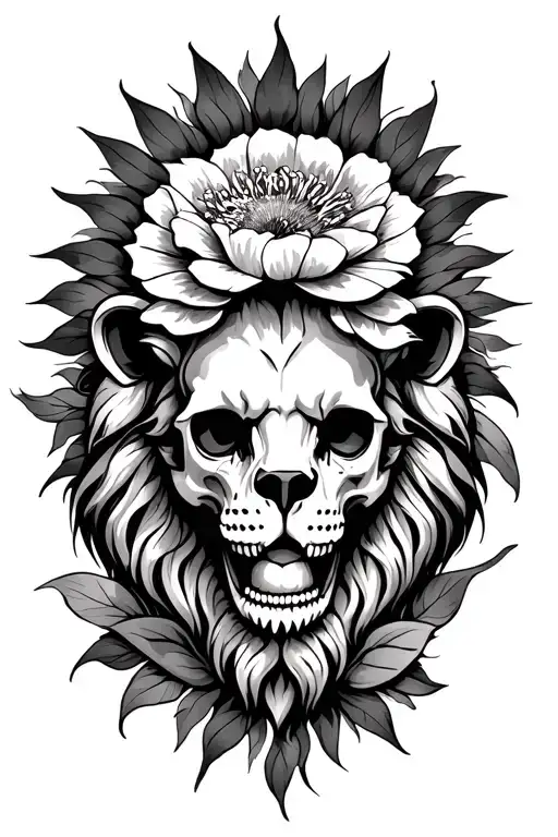 The Skull Of The Lion's Flower And The Sun