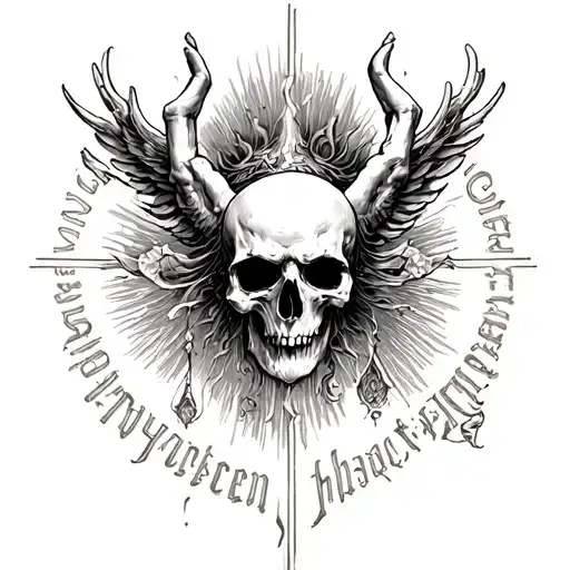 Heaven And Hell Hand Tatto