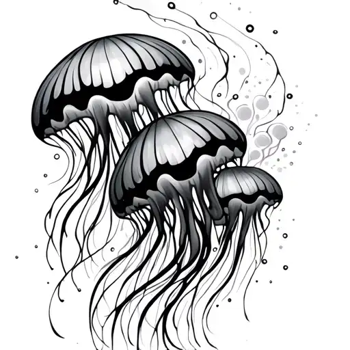 Jellyfish Swarm Forming A Tribal