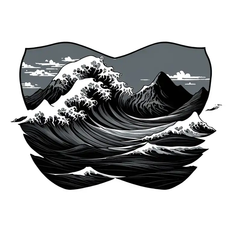 Wave And Mountain