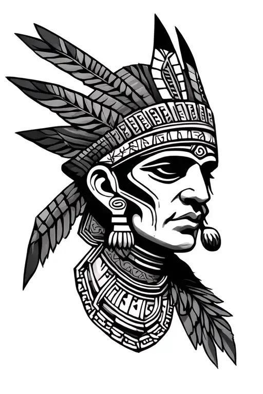 Mictlantecuhtli With Geometric Sleeve