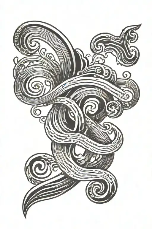 The Number 18 With Waves Forming The Shape