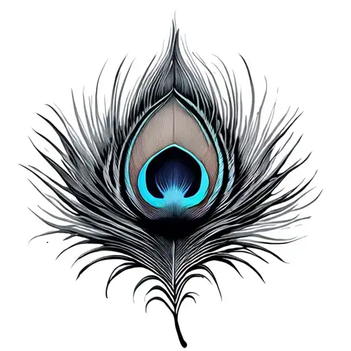 Universe With Galxies Including A Peacock Feather