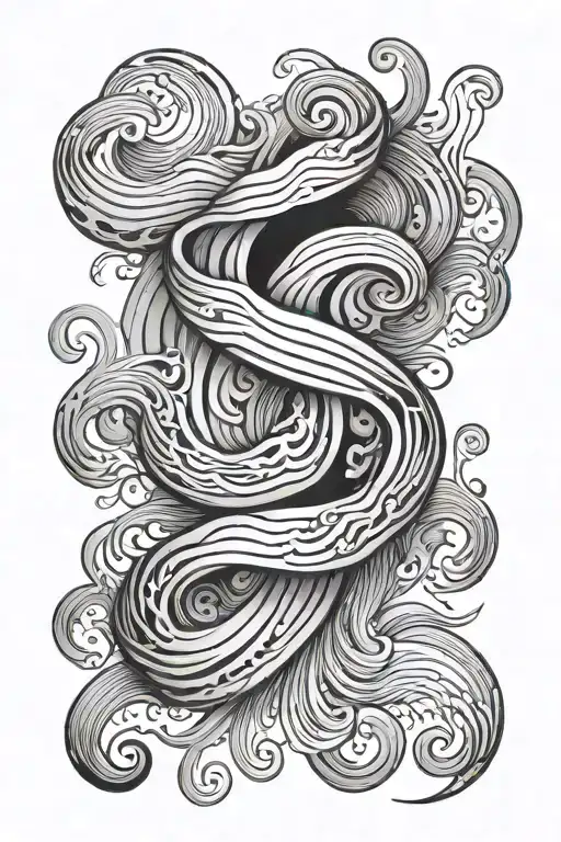The Number 18 With Waves Forming The Shape