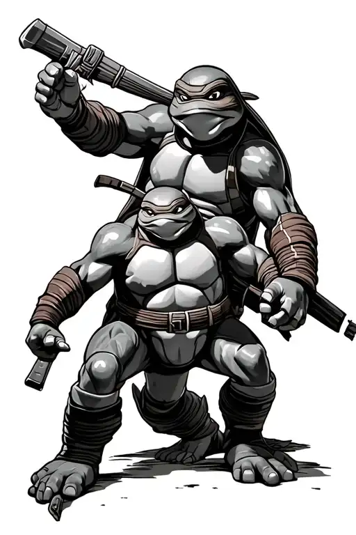 Ninja Turtles Pulling West Side With Their Hands