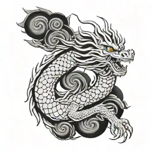 Japanese Dragon Flying