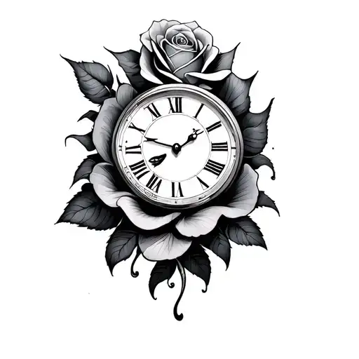 Rose And Clocks Waves