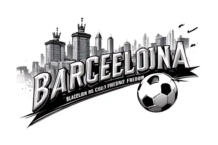 Barcelona Football Club With A Twist Of The City's History And Fight Agains Freedom