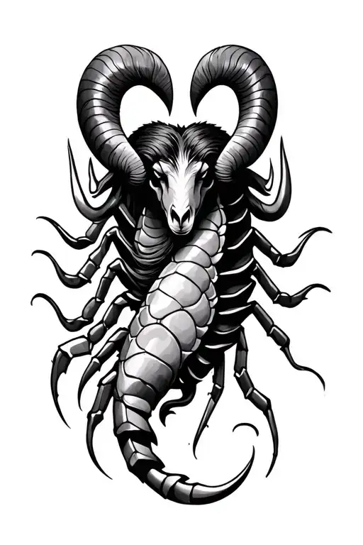 Aries And Scorpio Symbol Integrated