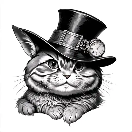 The Mad Hatters Hat The White Rabbits Watch N The Cheshire Cat