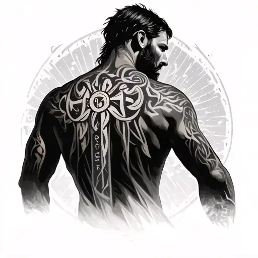 Viking Runes Back