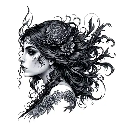 Hades Wife For A Dark Feminine Sleeve