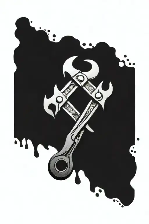 Wrench Crossed Together Symbolizing