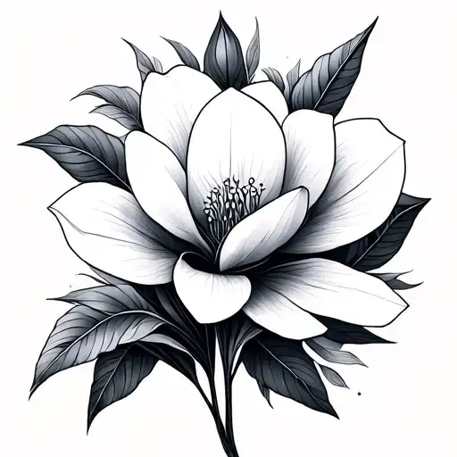 Geometric Pattern Using Magnolia Flower