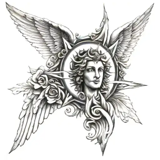 Angel Sun Rays Coming