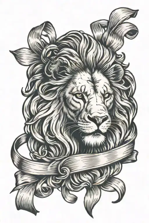 Lion And Cancer Ribbon Bow