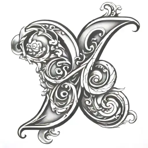 Lettrage Alphabet Chicano Style Tattoo Design