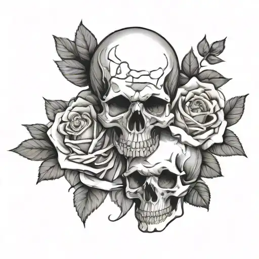 Skulls And Roses Lined