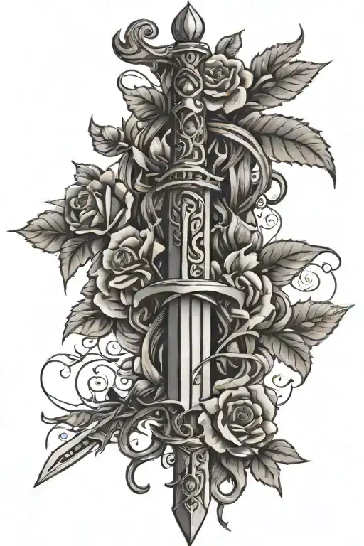 Sword And Vines And Flowers