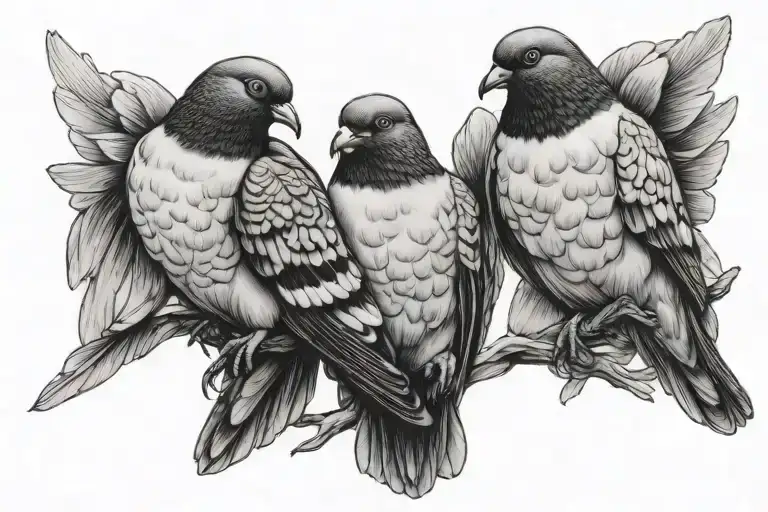 2 Memorial Pigeons