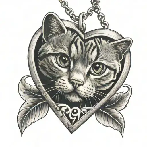 Heart Locket With A Scottish Fold Inside