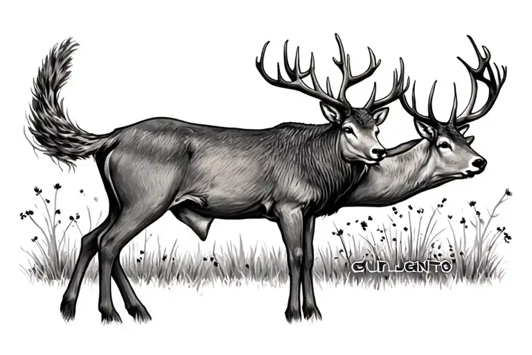 Hunting Scene Featuring Child's Name Incorporated