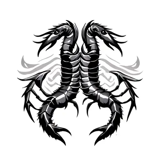 Aquarius And Scorpio Zodiac Horoscope Symbol