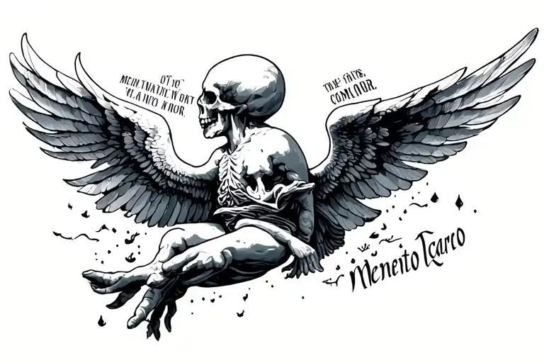Memento Mori Text And Icarus Falling