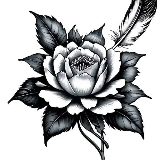 Coninelle On Flower With Feather